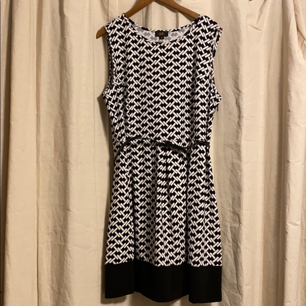 Black & White Crosshatch Dress